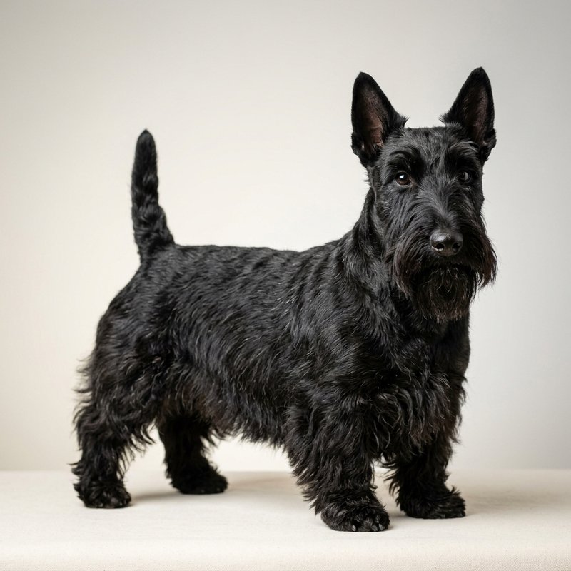 "Scottish Terrier studio portrait"