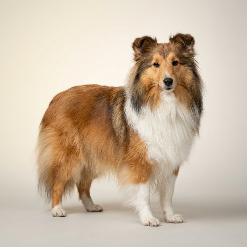 "Shetland Sheepdog studio portrait"