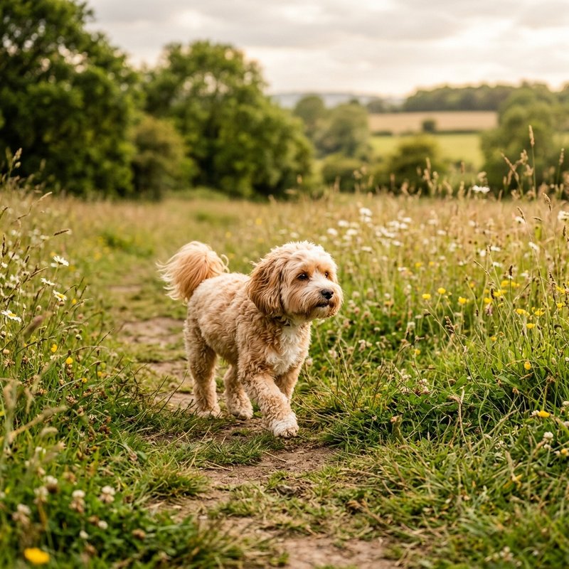"Shih Poo outdoors"