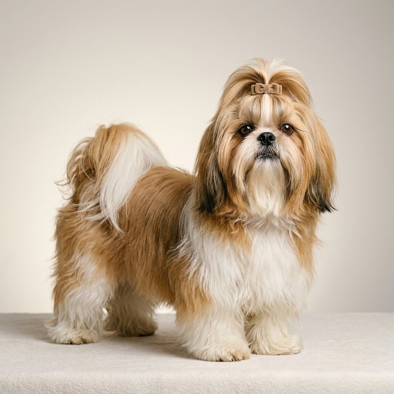 "Shih Tzu studio portrait"