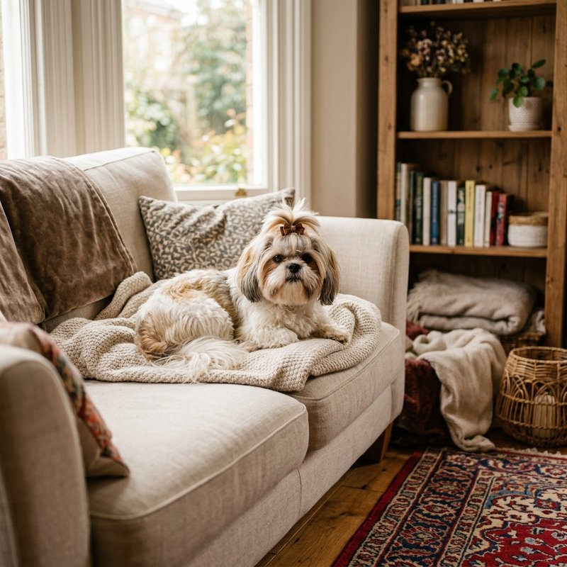 "Shih Tzu at home"