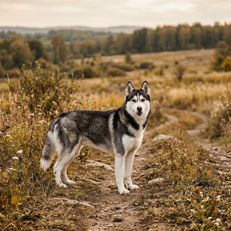 "Siberian Husky outdoors"