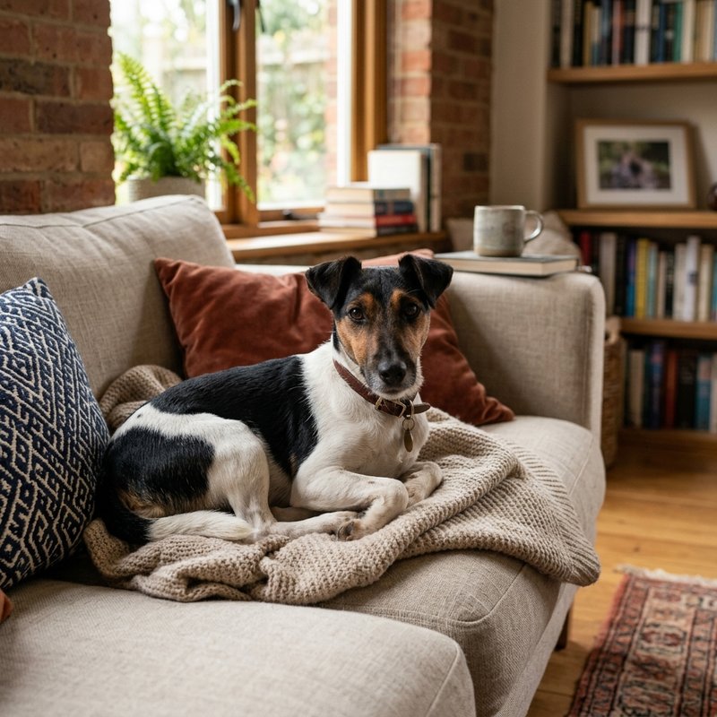 "Smooth Fox Terrier at home"