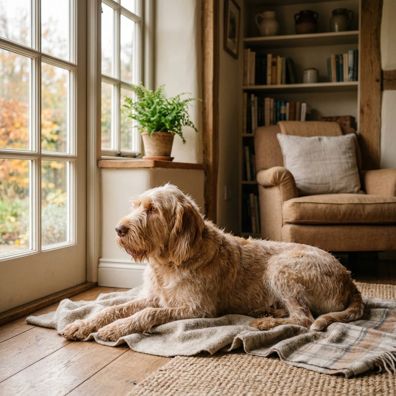 "Spinone Italiano at home"