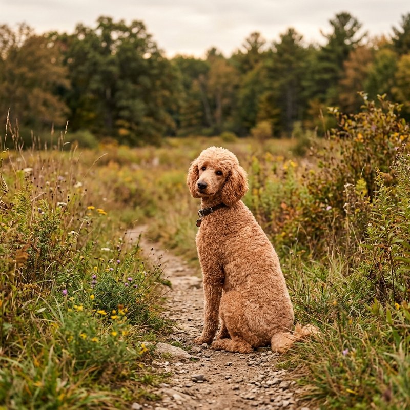 "Standard Poodle outdoors"