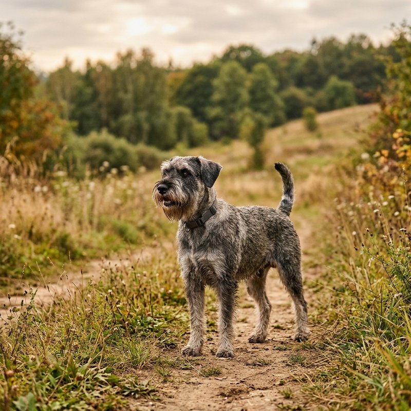 "Standard Schnauzer outdoors"