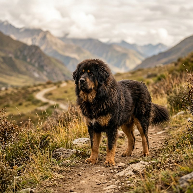 "Tibetan Mastiff outdoors"