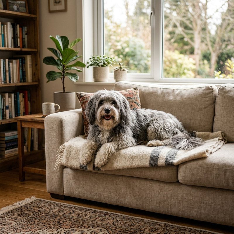 "Tibetan Terrier at home"