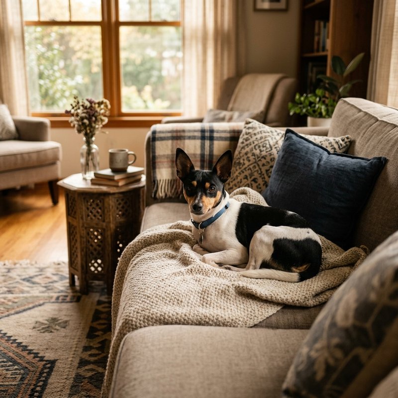 "Toy Fox Terrier at home"