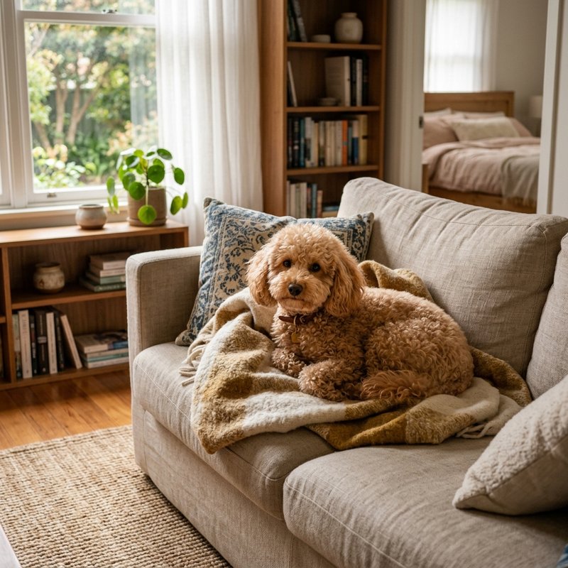 "Toy Poodle at home"