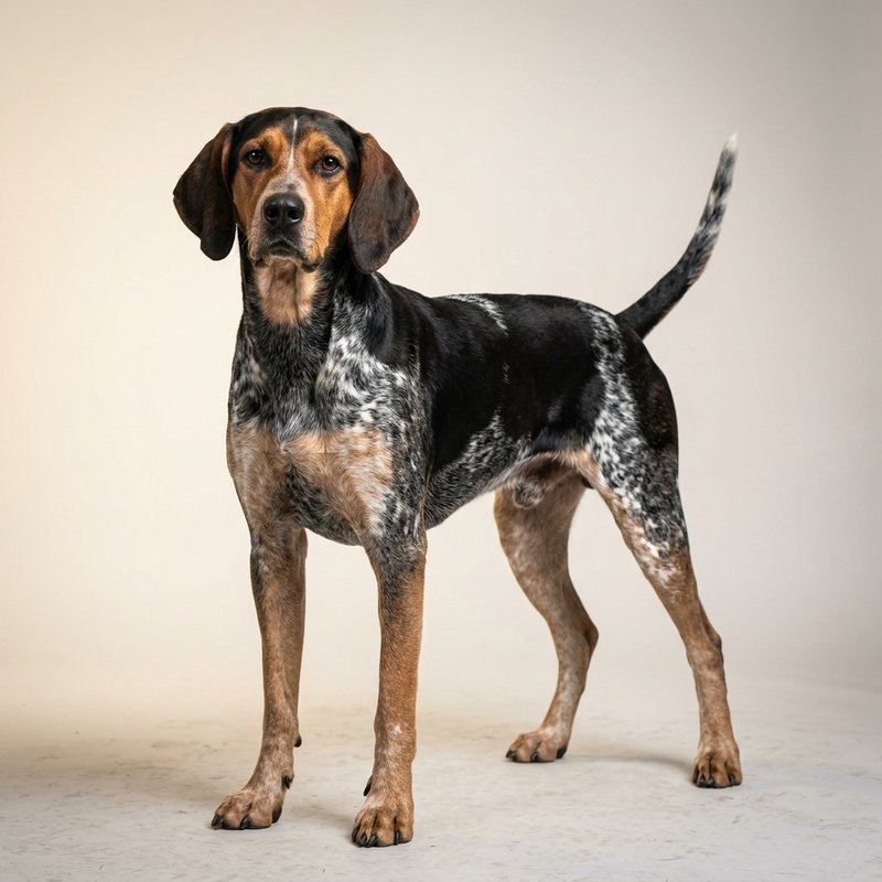 "Treeing Walker Coonhound studio portrait"