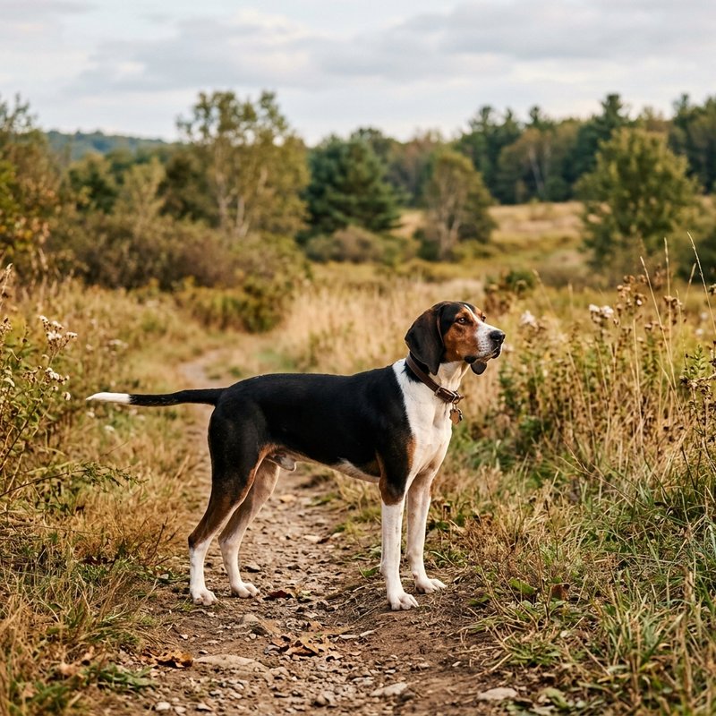 "Treeing Walker Coonhound outdoors"