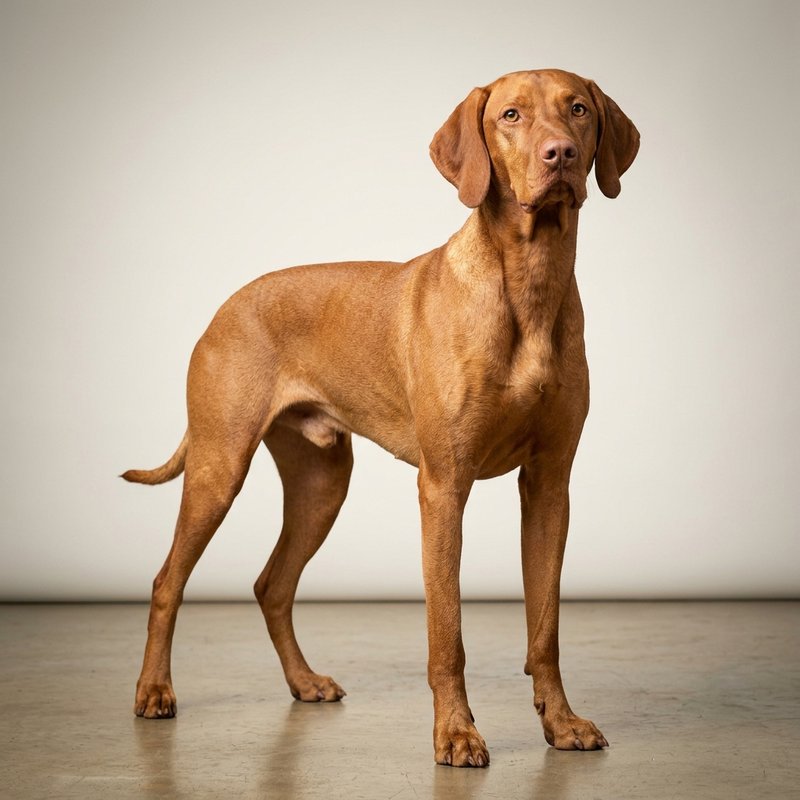 "Vizsla studio portrait"