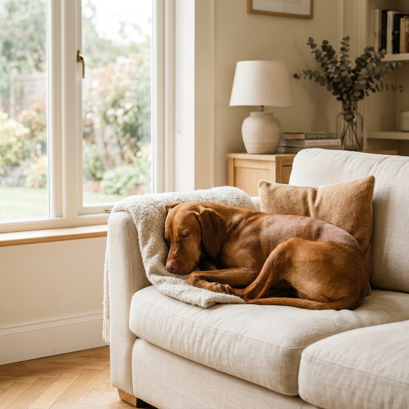 "Vizsla at home"