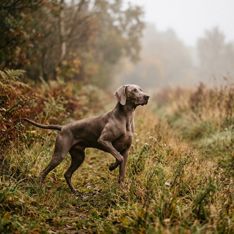"Weimaraner outdoors"