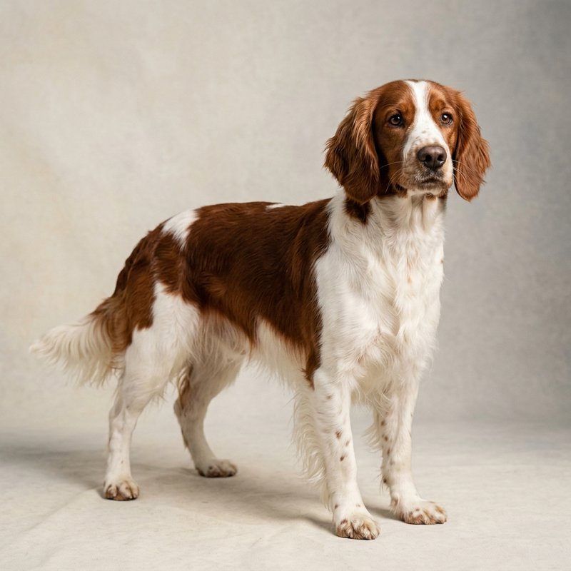 "Welsh Springer Spaniel studio portrait"