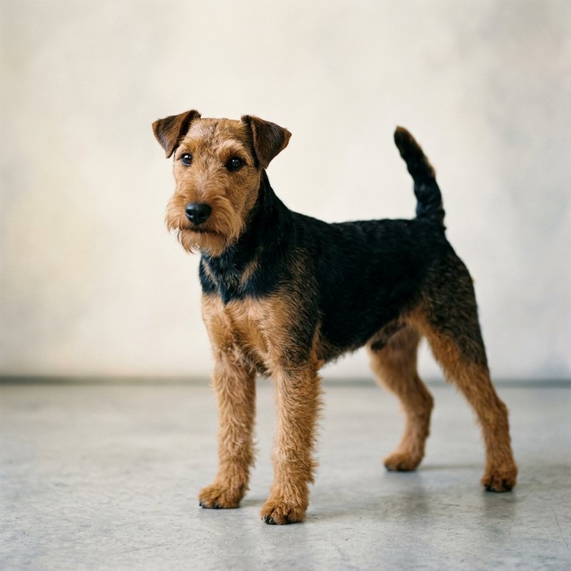 "Welsh Terrier studio portrait"