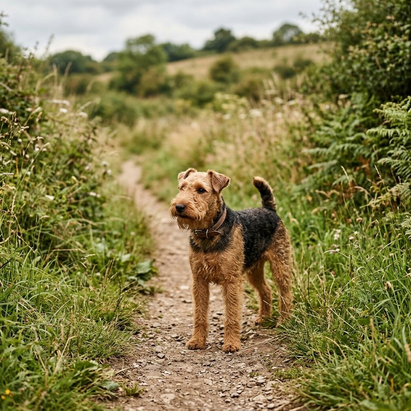 "Welsh Terrier outdoors"