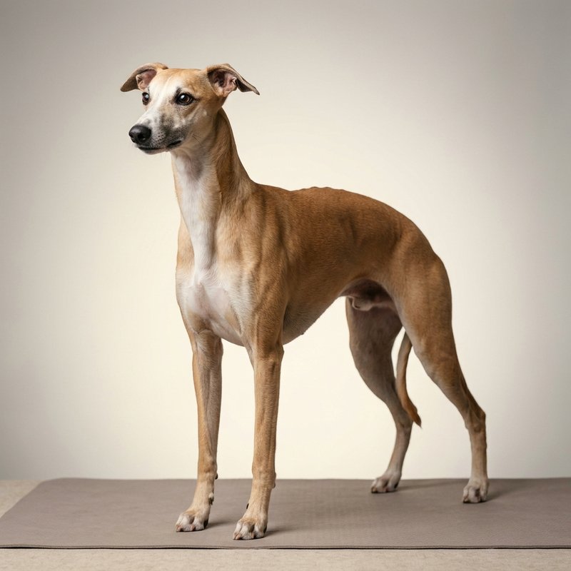 "Whippet studio portrait"