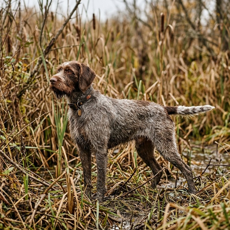 "Wirehaired Pointing Griffon outdoors"