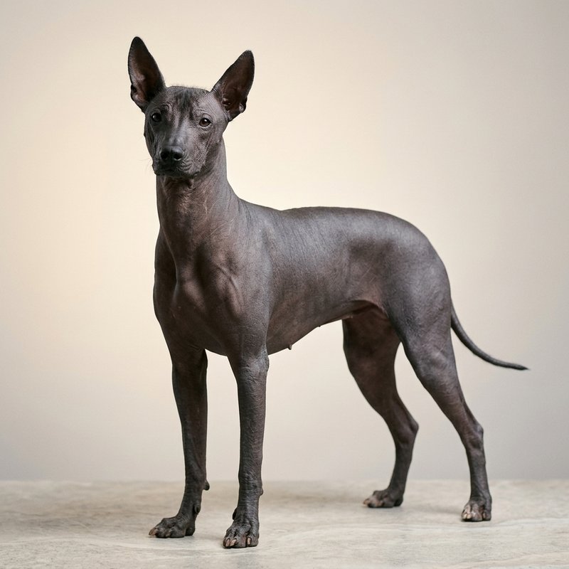 "Xoloitzcuintli studio portrait"
