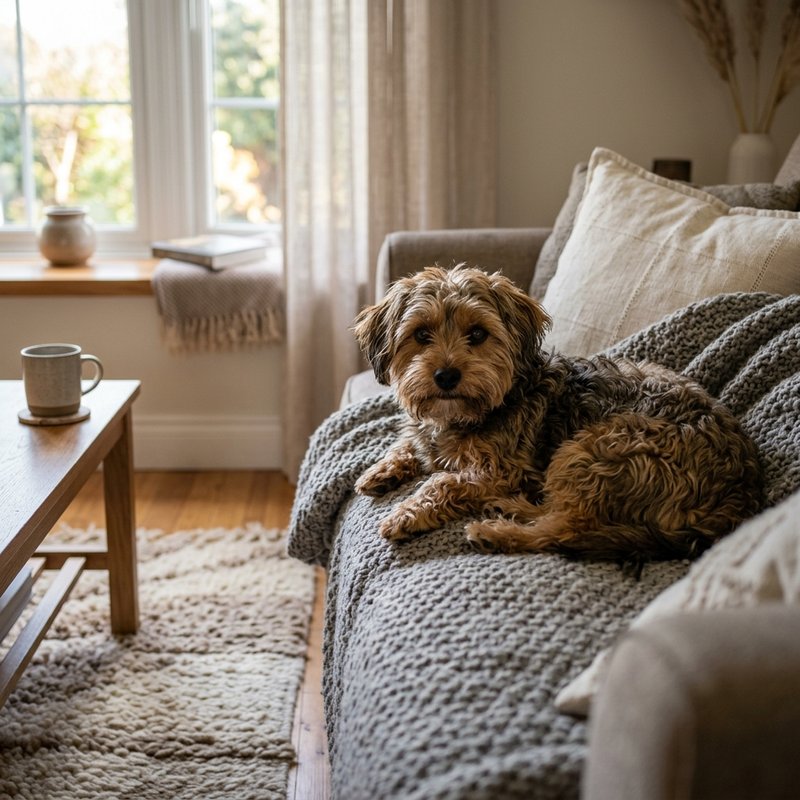 "Yorkipoo at home"