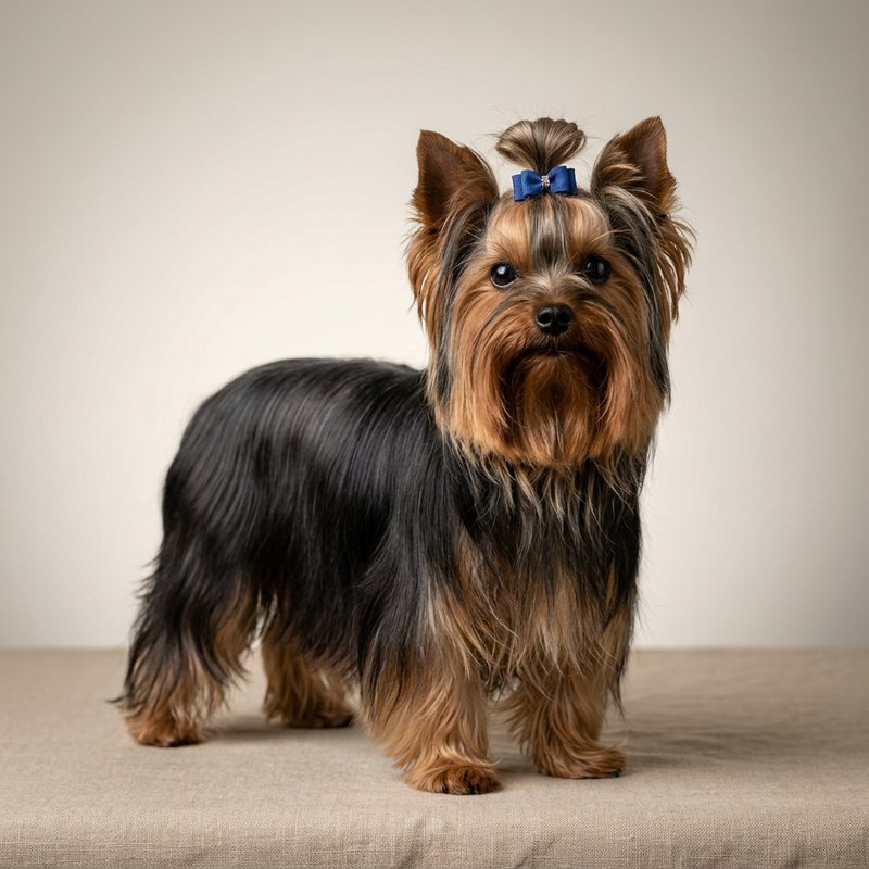 "Yorkshire Terrier studio portrait"