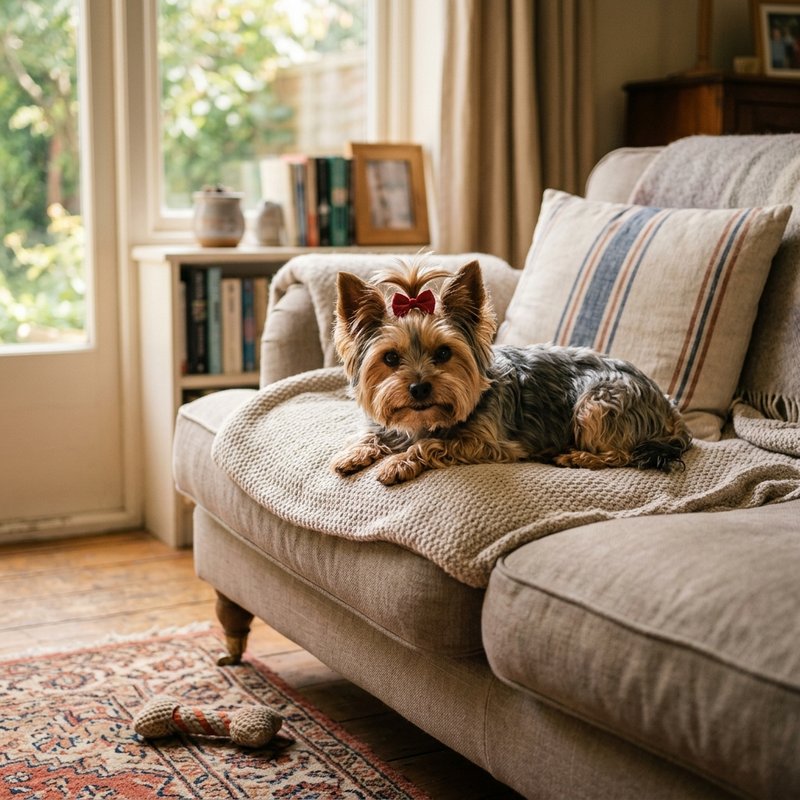 "Yorkshire Terrier at home"
