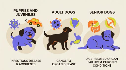 Illustration regarding dog health and lifespan