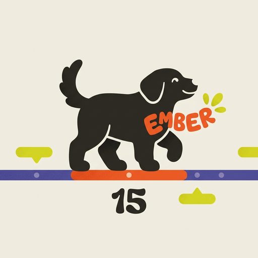 Life-stage timeline illustration for 15-year-old dogs