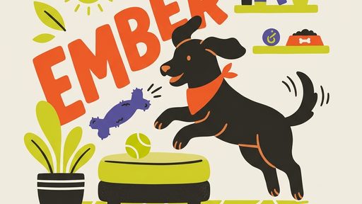 1-year-old dog illustration