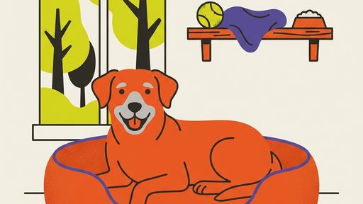 10-year-old dog illustration