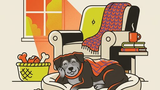 12-year-old dog illustration