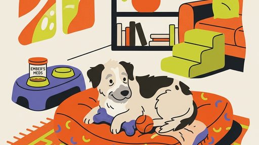 14-year-old dog illustration