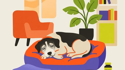 15-year-old dog illustration