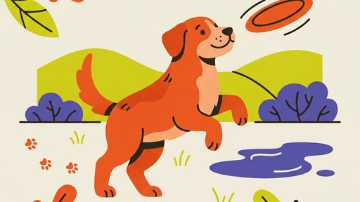 2-year-old dog illustration