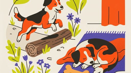 3-year-old dog illustration