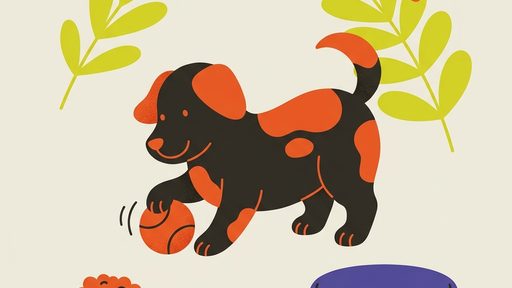 6-year-old dog illustration