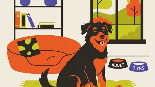 7-year-old dog illustration