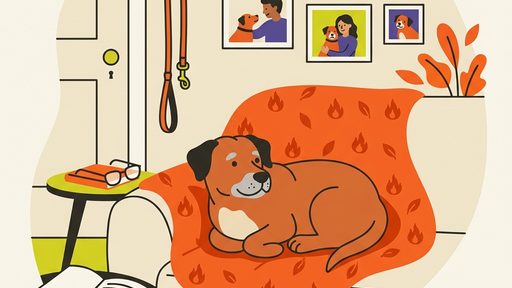 8-year-old dog illustration