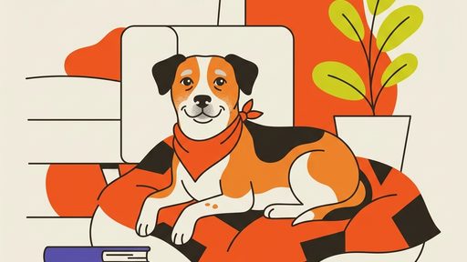 9-year-old dog illustration